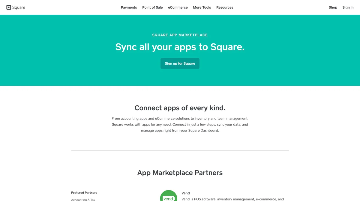 Square marketplace screenshot